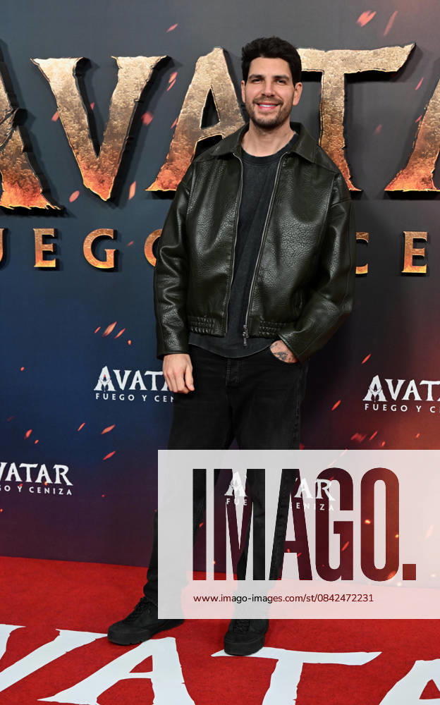 Premiere of the film Avatar Fire and Ashes Diego Matamoros attends the premiere of the new Avatar Fire and Ashes which celebrates its premiere at Kinepolis Ciudad de la Imagen, on December 9, 2025, in Madrid Spain With Avatar Fire and Ashes, James Cameron takes audiences back to Pandora in an immersive new adventure featuring Marine turned Na vi leader Jake Sully Sam Worthington, Na vi warrior Neytiri Zoe Saldana and the Sully family CINEMA PREMIERE PEOPLE FILM José Madrid Madrid Espana