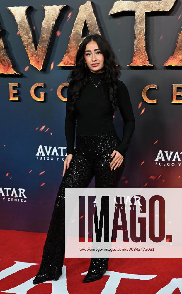 Premiere of the movie Avatar Fire and Ashes Marina Rivers attends the premiere of the new Avatar Fire and Ashes which celebrates its premiere at Kinepolis Ciudad de la Imagen, December 9, 2025, in Madrid Spain With Avatar Fire and Ashes, James Cameron takes audiences back to Pandora in an immersive new adventure featuring Marine turned Na vi leader Jake Sully Sam Worthington, Na vi warrior Neytiri Zoe Saldana and the Sully family CINEMA PREMIERE PEOPLE FILM José Madrid Madrid Espana