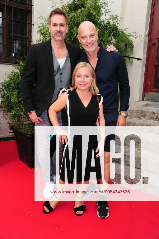 Manou Lubowski Christine Ursprung and Simon Licht at the Bavaria Film Reception on 3 07 2018 as part of the Munich Film Festival Bavaria Film Fest Reception 2018 in Munich
