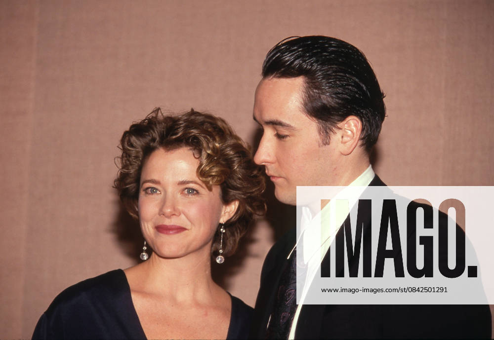 Annette Bening and John Cusack during 48th Annual Golden Globe Awards at Beverly Hilton Hotel in Beverly Hills, California January 19, 1991