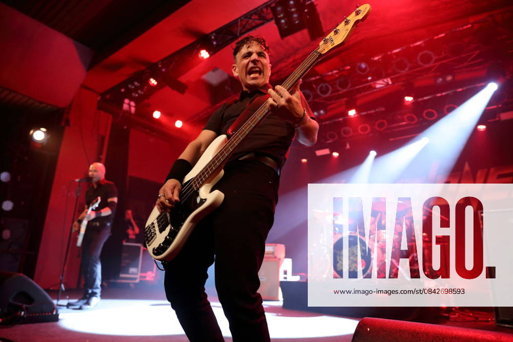 Danko Jones, John Calabrese and Rich Knox, from left, of the band Danko Jones at a concert at the Astra Kulturhaus in Berlin, December 12, 2025 Danko Jones concert Berlin