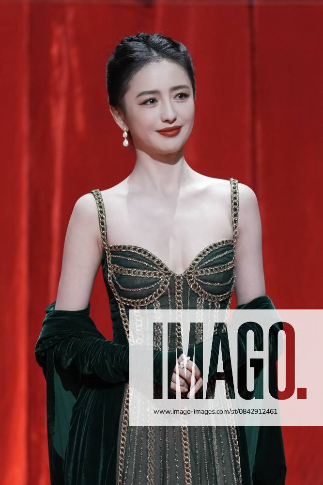 Actress Tong Liya arrives at the red carpet of the Domestic TV Series Ceremony (China TV Drama Awards) on December 16, 2025 in Langfang, Hebei Province of China.