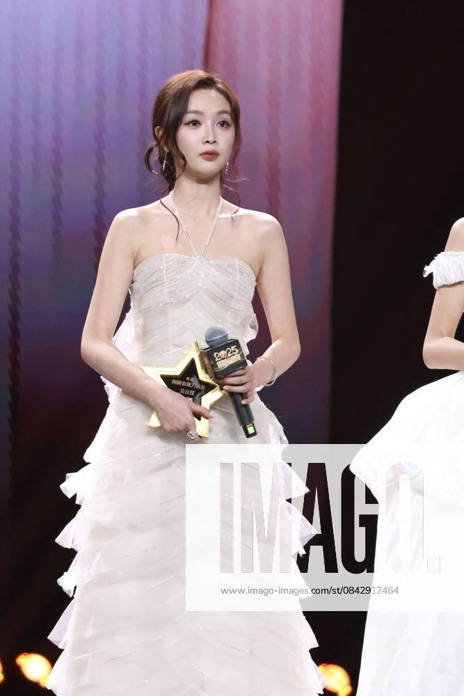 Actress singer Wu Xuanyi arrives at the red carpet of the Domestic TV Series Ceremony (China TV Drama Awards) on December 16, 2025 in Langfang, Hebei Province of China.