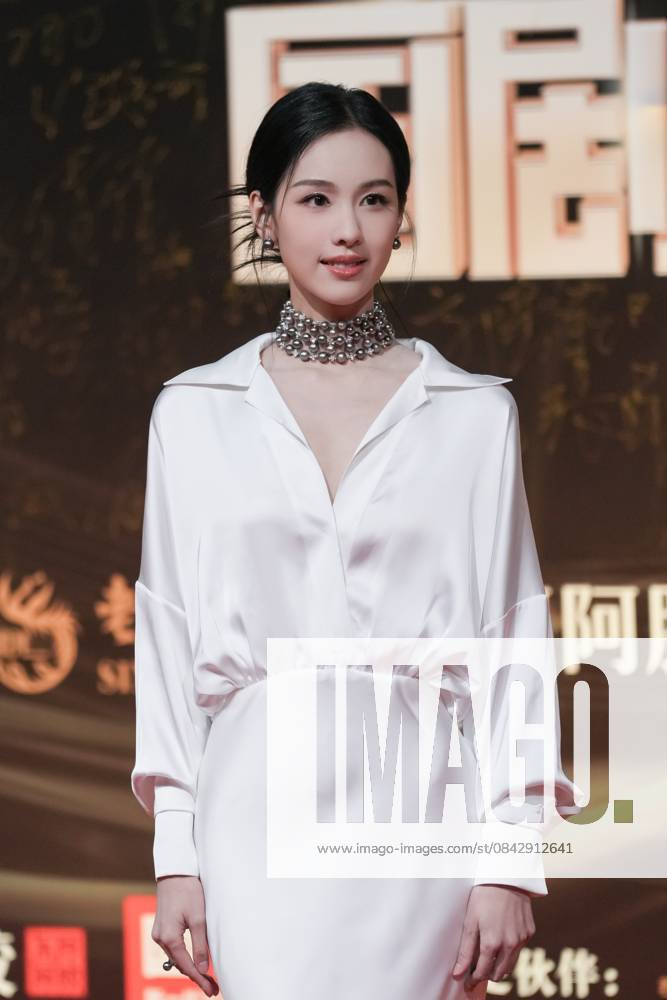 Actress Chen Duling arrives at the red carpet of the Domestic TV Series Ceremony (China TV Drama Awards) on December 16, 2025 in Langfang, Hebei Province of China.