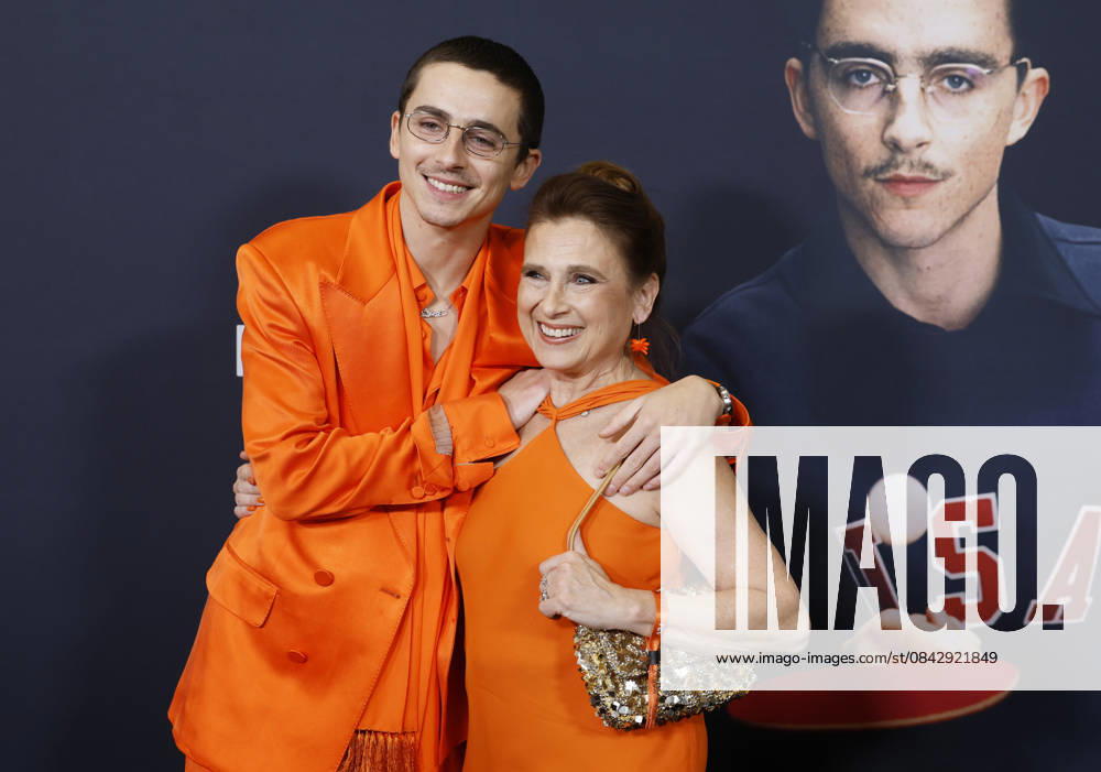 Timothée Chalamet and his mother Nicole Flender arrive on the red carpet for A24 s Marty Supreme New York Premiere on Tuesday, December 16, 2025 in New York City. NYP20251216128 JohnxAngelillo