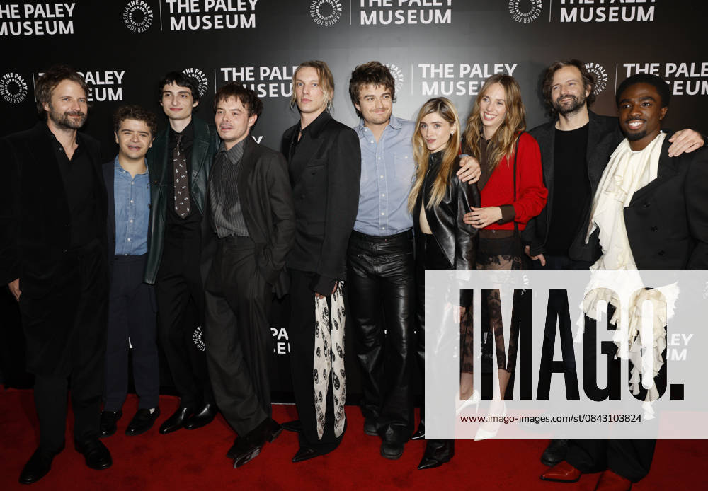 Ross Duffer, Gaten Matarazzo, Finn Wolfhard, Charlie Heaton, Jamie Campbell Bower, Joe Keery, Natalia Dyer, Maya Hawke, Matt Duffer, and Caleb McLaughlin arrive on the red carpet at PaleyLive s Stranger Things - The Final Season Celebration at The Paley Museum on Thursday, December 18, 2025 in New York City. NYP20251218218 JOHNxANGELILLO