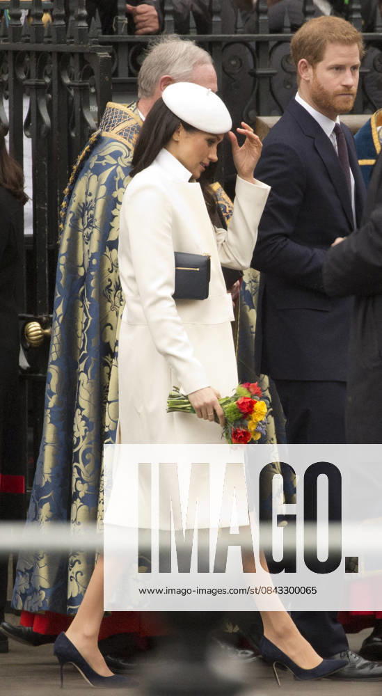 Commonwealth Day in London LONDON, UNITED KINGDOM - MARCH 12: Prince Harry and Meghan Markle walk into the Dean s Yard in Westminster Abbey to attend a reception after celebrating Commonwealth Day in London on Monday March 12, 2018. London, City of Ingiltere. Editorial use only. Please get in touch for any other usage.