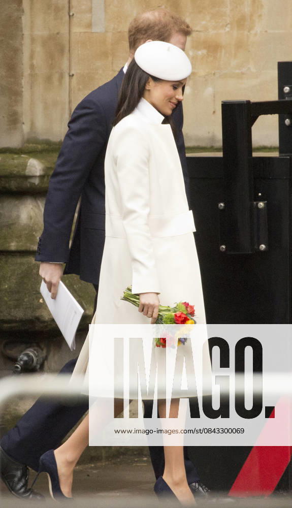 Commonwealth Day in London LONDON, UNITED KINGDOM - MARCH 12: Prince Harry and Meghan Markle walk into the Dean s Yard in Westminster Abbey to attend a reception after celebrating Commonwealth Day in London on Monday March 12, 2018. London, City of Ingiltere. Editorial use only. Please get in touch for any other usage.
