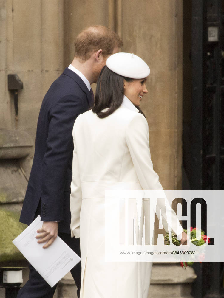 Commonwealth Day in London LONDON, UNITED KINGDOM - MARCH 12: Prince Harry and Meghan Markle walk into the Dean s Yard in Westminster Abbey to attend a reception after celebrating Commonwealth Day in London on Monday March 12, 2018. London, City of Ingiltere. Editorial use only. Please get in touch for any other usage.