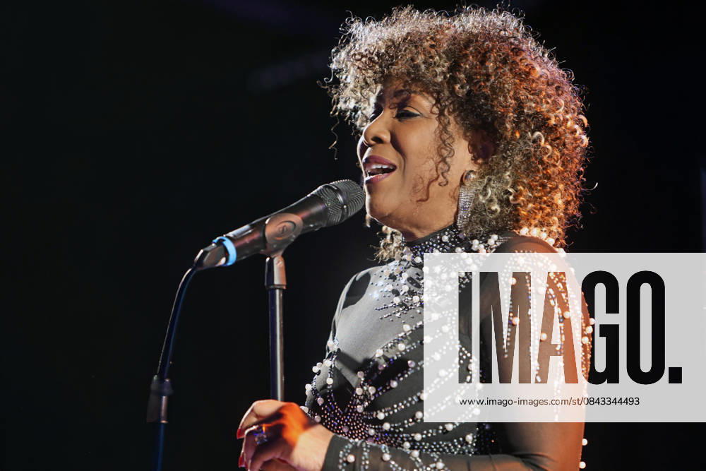 Shirley Brug on stage A pre-Christmas music show was presented by the talented singer Shirley Brug with roots from Curacao and an impressive performance Essen North Rhine-Westphalia Germany
