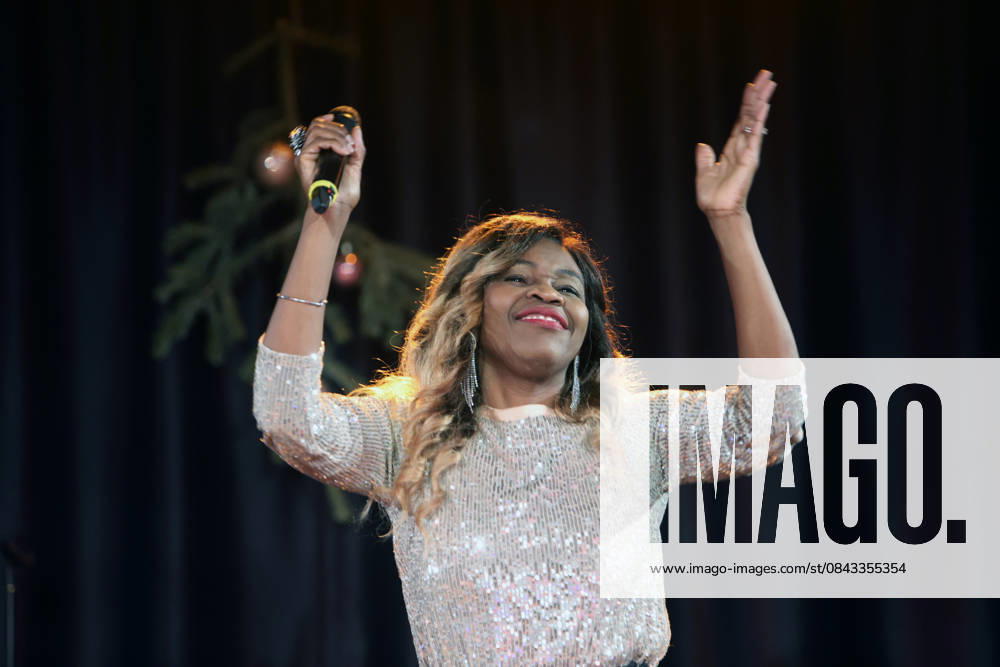 Sonja La Voice on stage A pre-Christmas music show was presented by the talented singer Sonja La Voice, who was born on the Caribbean island of Montserrat, with her powerful soul voice and an impressive performance Essen North Rhine-Westphalia Germany