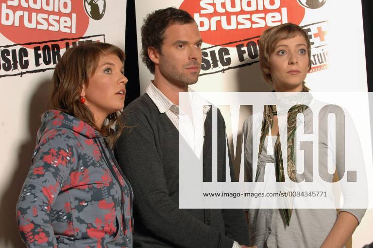 - BRUSSELS, BELGIUM: Studio Brussel radio presenters Siska Schoeters, Tomas De Soete and Sofie Lemaire, pictured at the kick off, of Stubru s yearly charity project Music For Life , at the VRT, on Monday 01 December 2008. The three radio presenters will live in a glass house in Gent from 19 till 24 December 2008, presenting non-stop request radio and raising money, to help projects of the Red Cross, concerning women and children on the run. MARCxGYSENS x11427165x