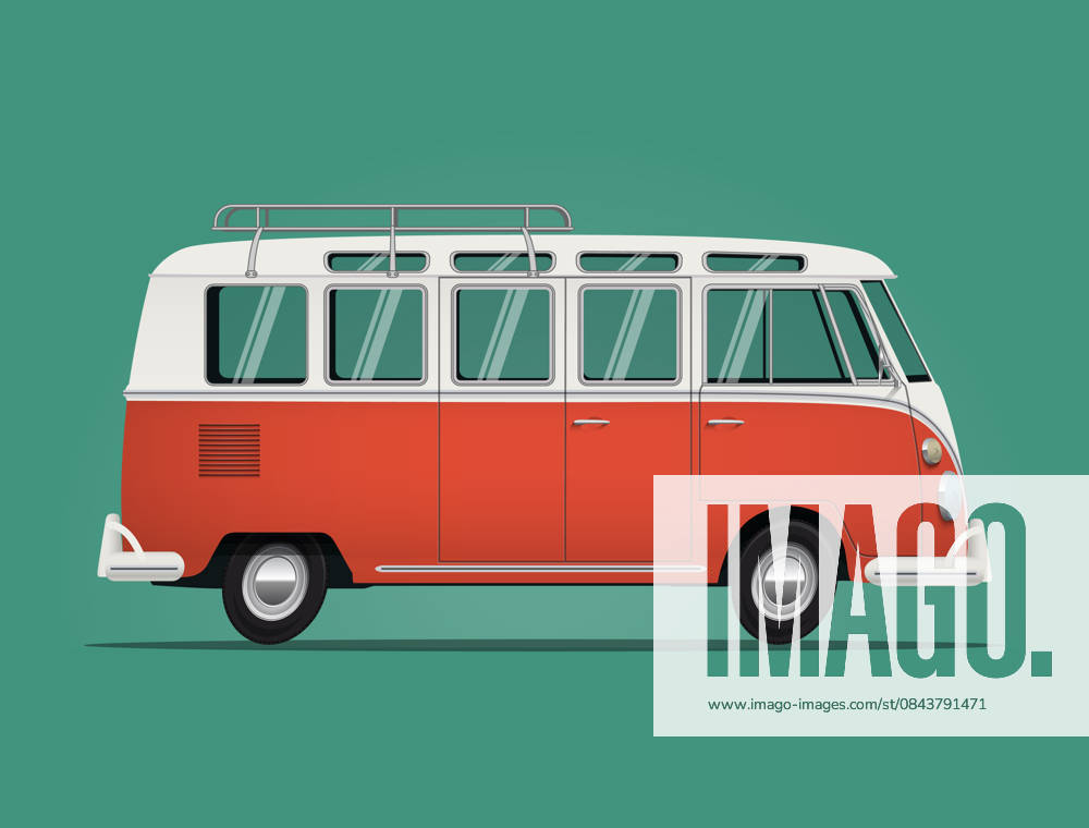 Retro Vintage Camper Van A charming illustration of a classic, vintage camper van. Perfect for travel and adventure.