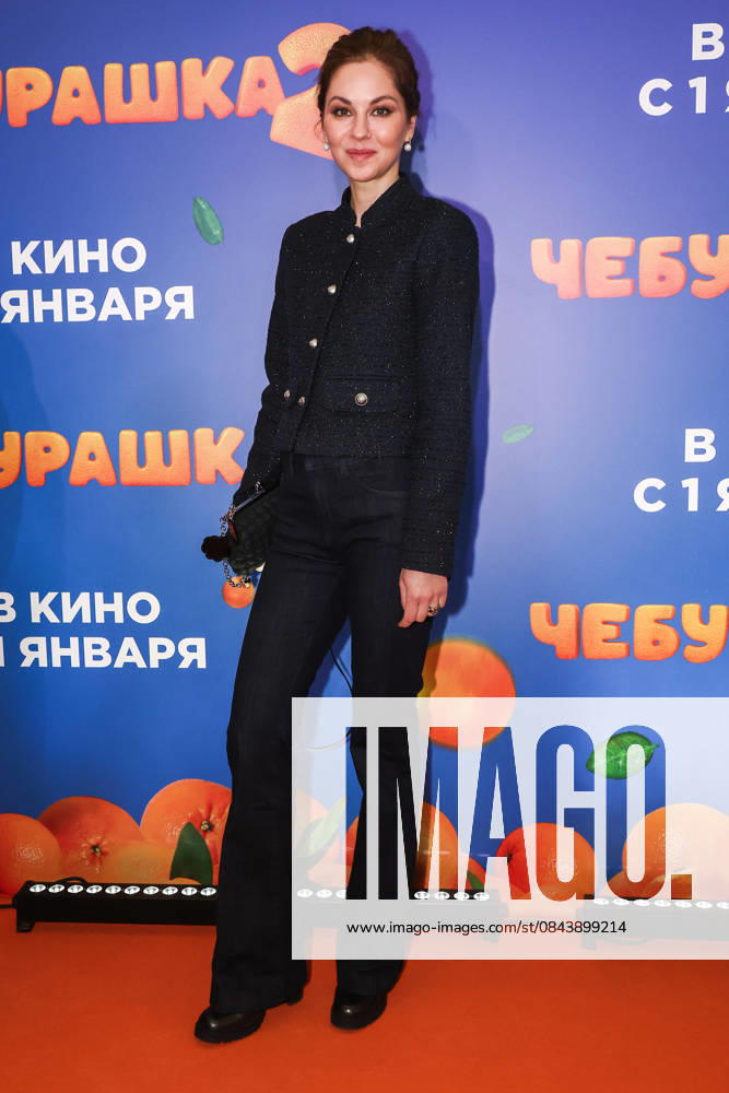 RUSSIA, MOSCOW - DECEMBER 24, 2025: Actress Marina Konyashkina poses on the red carpet during the premiere of the family comedy Cheburashka 2 by Dmitry Dyachenko at the KARO 11 Oktyabr cinema on Novy Arbat Street (New Arbat Avenue). Valery Sharifulin TASS 86692236