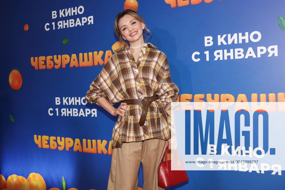 RUSSIA, MOSCOW - DECEMBER 24, 2025: Actress Olga Kuzmina poses on the red carpet during the premiere of the family comedy Cheburashka 2 by Dmitry Dyachenko at the KARO 11 Oktyabr cinema on Novy Arbat Street (New Arbat Avenue). Valery Sharifulin TASS 86692735