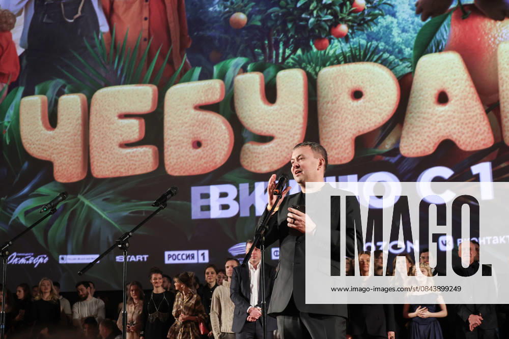 RUSSIA, MOSCOW - DECEMBER 24, 2025: Vitaly Shlyappo, General Producer of Yellow, Black and White, speaks during the premiere of the family comedy Cheburashka 2 by Dmitry Dyachenko at the KARO 11 Oktyabr cinema on Novy Arbat Street (New Arbat Avenue). Valery Sharifulin TASS 86693015