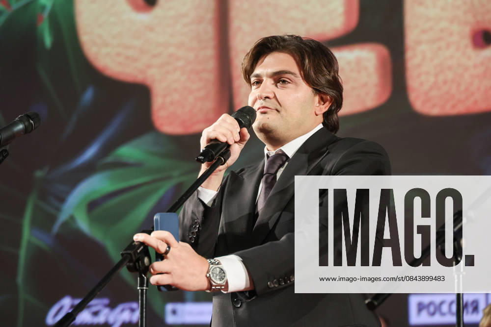 RUSSIA, MOSCOW - DECEMBER 24, 2025: Producer Eduard Iloyan speaks during the premiere of the family comedy Cheburashka 2 by Dmitry Dyachenko at the KARO 11 Oktyabr cinema on Novy Arbat Street (New Arbat Avenue). Valery Sharifulin TASS 86693019
