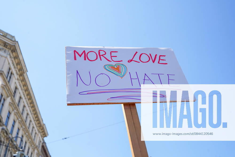 Archive Vienna Pride 2025, Vienna, Pride demonstration, protest poster, hand-painted poster, political message, LGBTQIA, equality, acceptanc