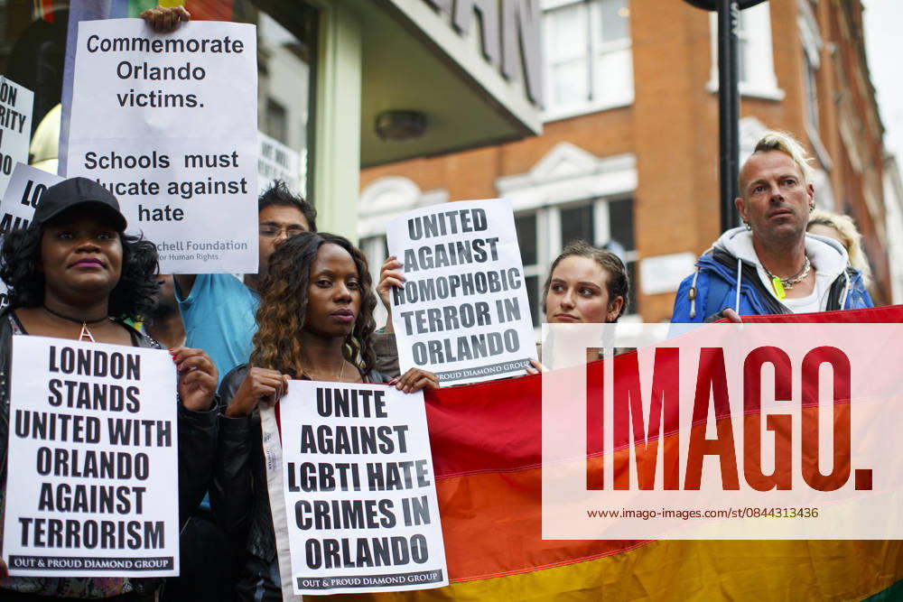 Vigil For The Victims Of The Orlando Shootings LONDON, UNITED KINGDOM - JUNE 13 : Hundreds attend a vigil for the victims of the Orlando nightclub shooting, outside the Admiral Duncan pub on Old Compton Street, Soho on June 13, 2016 in London, England. 49 people were killed and 53 injured after gunman, Omar Mateen, opened fire in a gay nightclub in Florida. The attack is the deadliest mass shooting in US history. Greater London Ingiltere. Editorial use only. Please get in touch for any other usage.