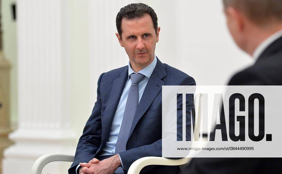 Syrian President Bashar al-Assad in Moscow MOSCOW, RUSSIA - OCTOBER 21: Syrian President Bashar al-Assad meets with Russian President Vladimir Putin (not seen) at the Kremlin Palace in Moscow, Russia, on October 21, 2015. Moscow Moscow City. Editorial use only. Please get in touch for any other usage.