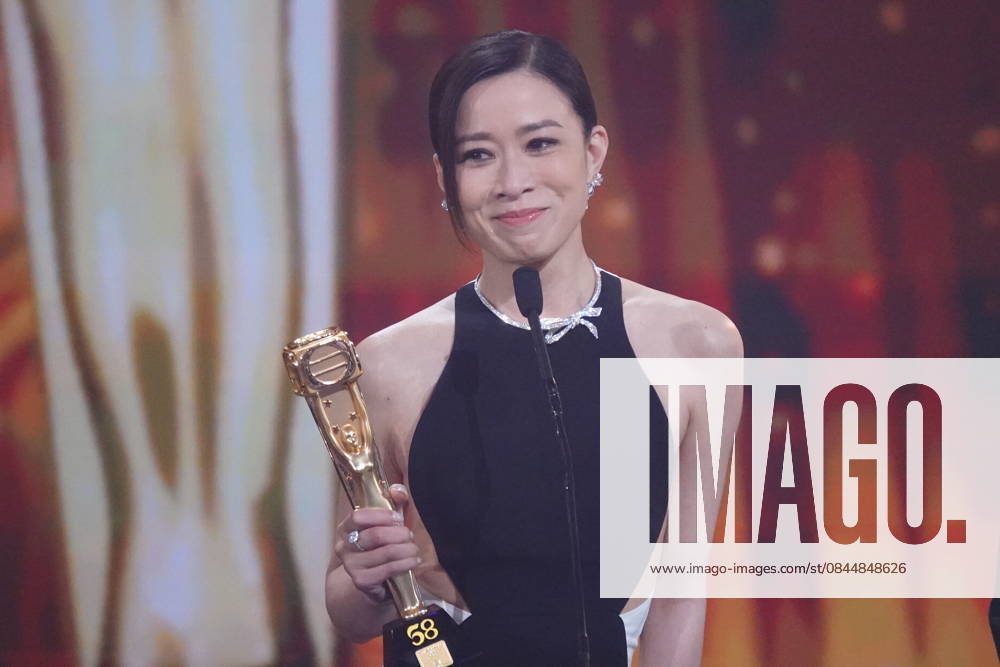 Actress Charmaine Sheh Sze-man wins the Best Actress award for the fourth time at the TVB Anniversary Awards 2025 on January 4, 2026 in Macao, China.