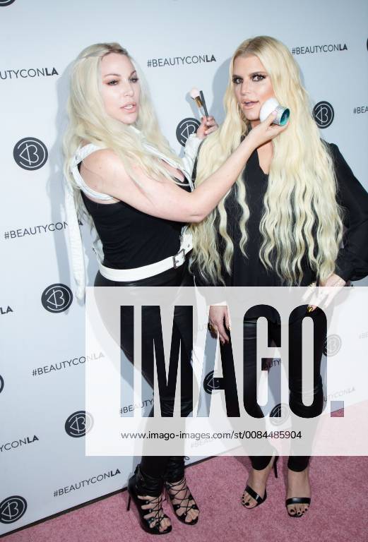 Joyce Bonelli and Jessica Simpson attend the 5th Annual Beautycon Festival Los Angeles at the Los Angeles Convention Center on July 14, 2018 in Los Angeles, California. USA 2018 The 5th Annual Beautycon Festival Los Angeles at the Los Angeles Convention Center in Los Angeles, California.