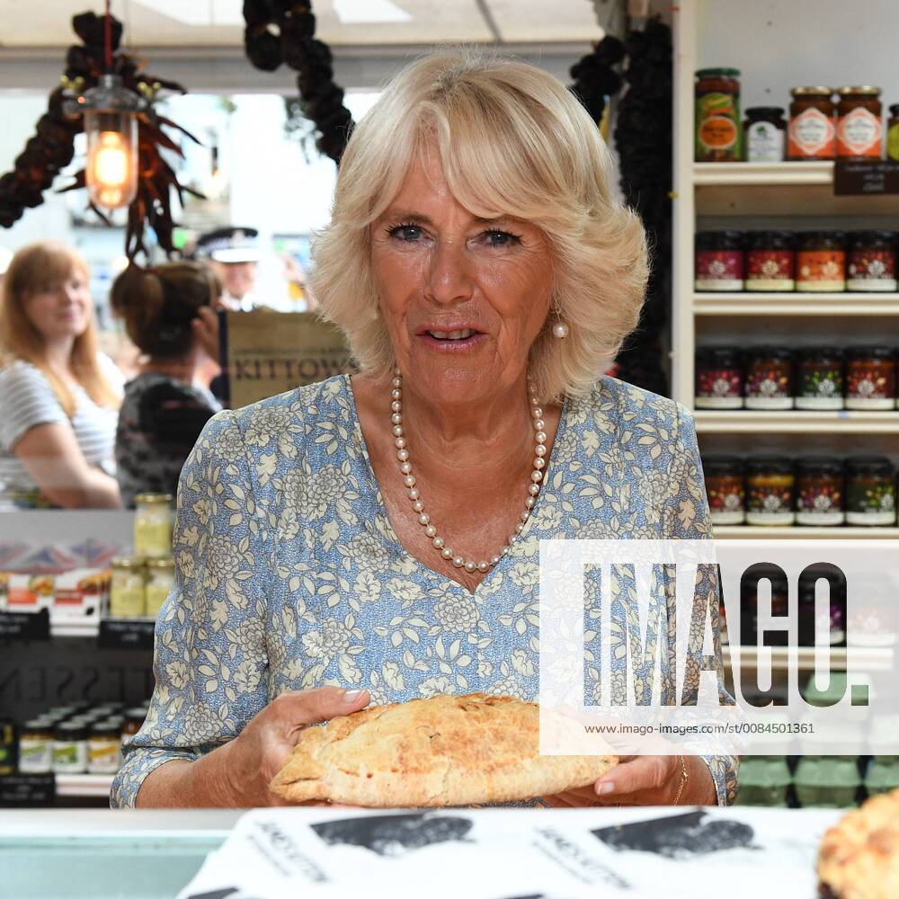 . 16 07 2018. Fowey, United Kingdom. Prince Charles the Duchess of Cornwall visit Cornwall. The Duke and Duchess of Cornwall visit the celebration of Fowey festival meeting local businesses, representatives from Fowey gig club and members of the RNLI on Fowey Quay. xAndrewxParsonsx xi-Imagesx IIM-18220-0011