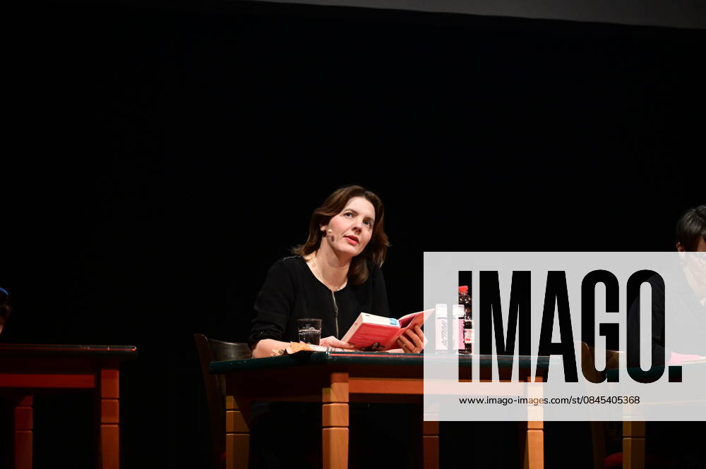 Peggy Mädler at the staged reading of her book Drei ostdeutsche Frauen betrinken sich und gründen den idealen Staat at the New Years reception Gleichstellung unverhandelbar of the Friedrich Ebert Stiftung Sachsen at the Gerhart Hauptmann Theater Görlitz Görlitz
