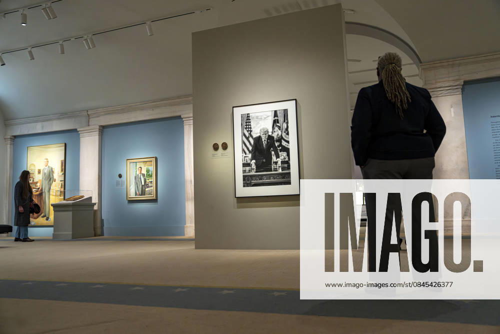 A portrait of President Donald Trump is seen on display at the Smithsonian National Portrait Gallery in Washington, DC on Monday, January 12, 2026. The museum removed reference to Trump s two impeachments during his first term from the accompanying portrait plaque when replacing their portrait of him in their America s Presidents exhibit. WAP20260112425 BONNIExCASH