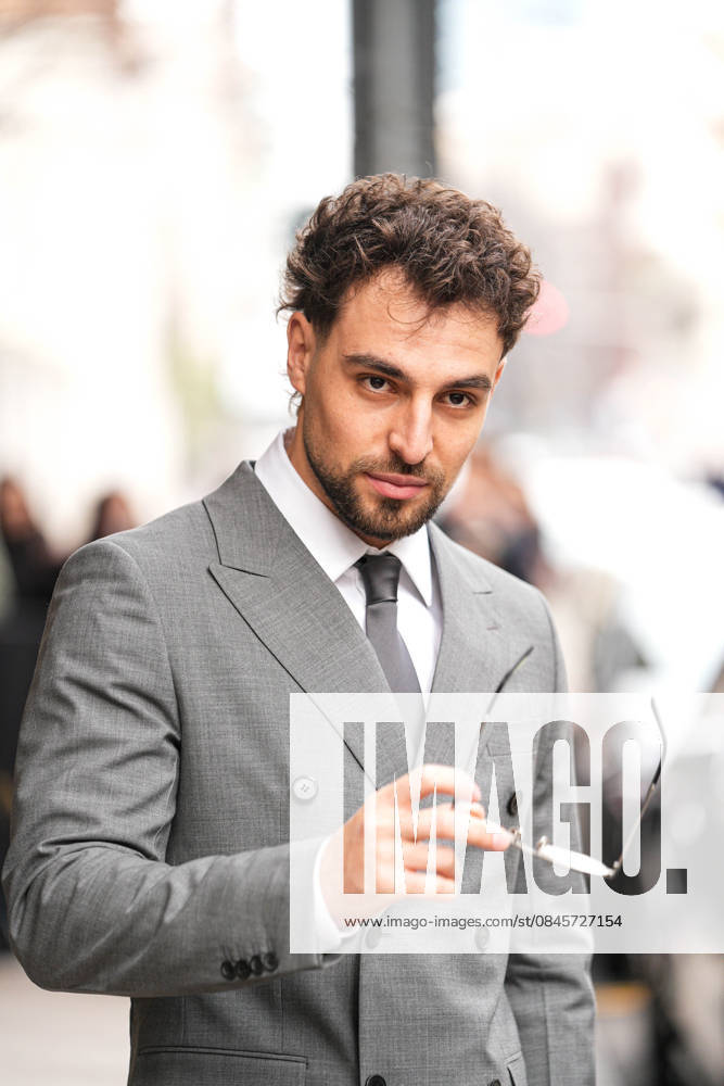 Milan, Milan Men s Fashion Week: Fall Winter 2026 - Men s Fashion, Fall Winter 2026 - Prada Fashion Show - Guests leaving the Hotel Paris. In the photo: Saint Levant