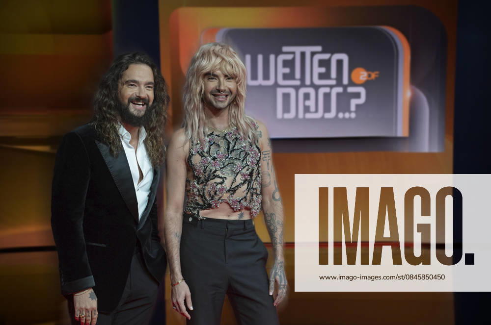 ATTENTION PHOTO MONTAGES Musicians and podcasters Bill and Tom Kaulitz will host the next edition of Wetten dass on ZDF The broadcaster has confirmed that they will host the traditional TV show Wetten dass Logo Wetten dass ZDF TV show, entertainment program