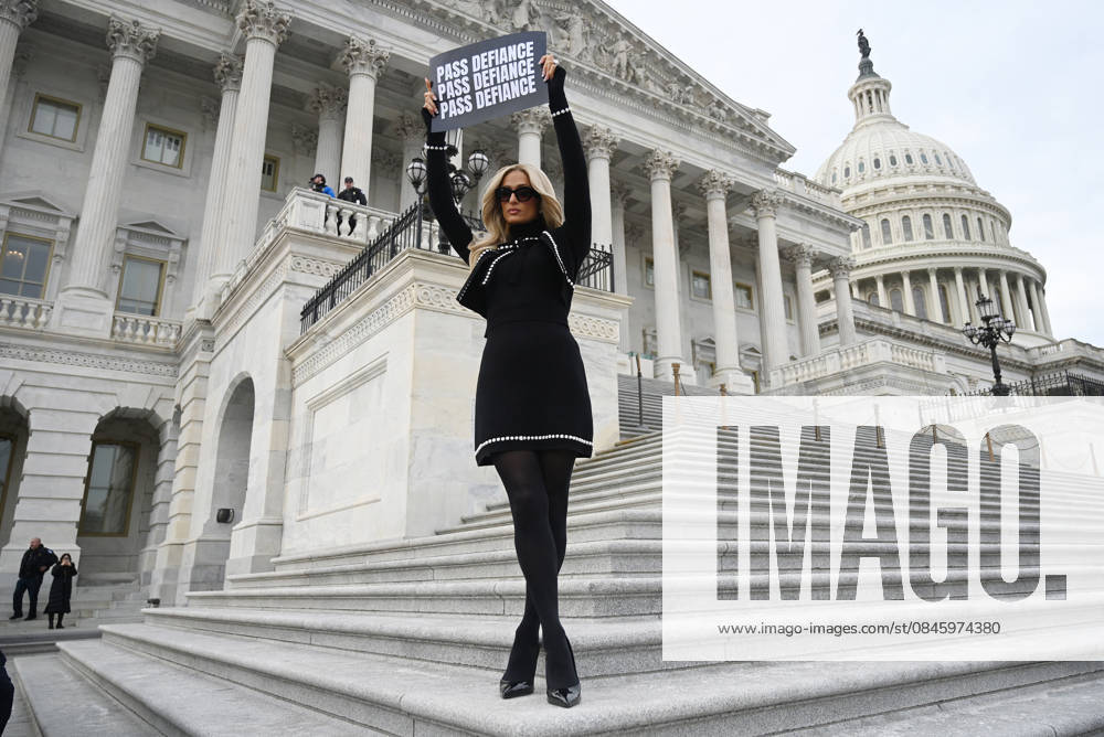 Paris Hilton and Rep. Alexandria Ocasio-Cortez (D-NY) hold press conference in support of the Defiance Act Paris Hilton poses at the U.S. Capitol after a press conference in support of the DEFIANCE Act on January 22, 2026 in Washington, D.C. The DEFIANCE Act proposes that legal recourse be provided for victims of nonconsensual deepfake pornography. Photo by Olivier Douliery ABACAPRESS.COM Washington DC United States