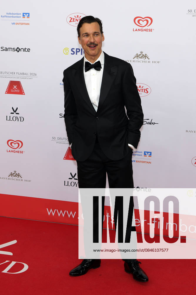 German Film Ball 2026 Florian David Fitz German actor, screenwriter and film director on the red carpet 50 German Film Ball 2026 on 24 01 2026 at Hotel Bayerischer Hof in Munich Bavaria, Germany