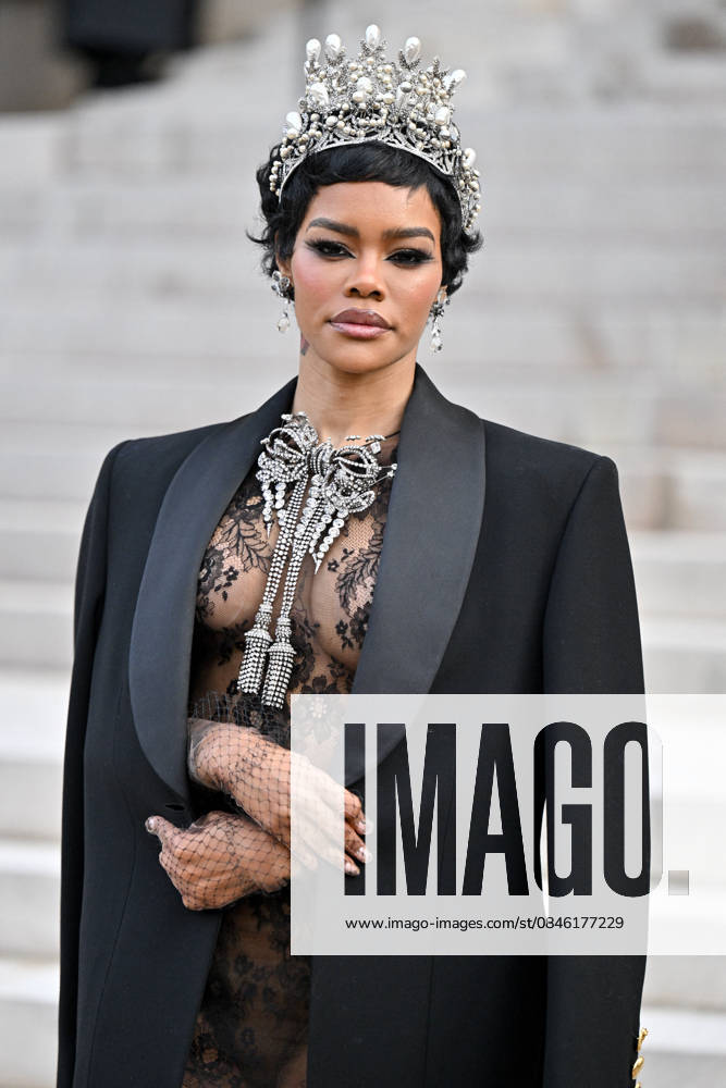 PFW Haute Couture Schiaparelli Outside Arrivals Teyana Taylor arriving at the Schiaparelli show during Paris Fashion Week Haute Couture in Paris, France on January 26, 2026. Photo by Julien Reynaud APS-Medias ABACAPRESS.COM Paris France