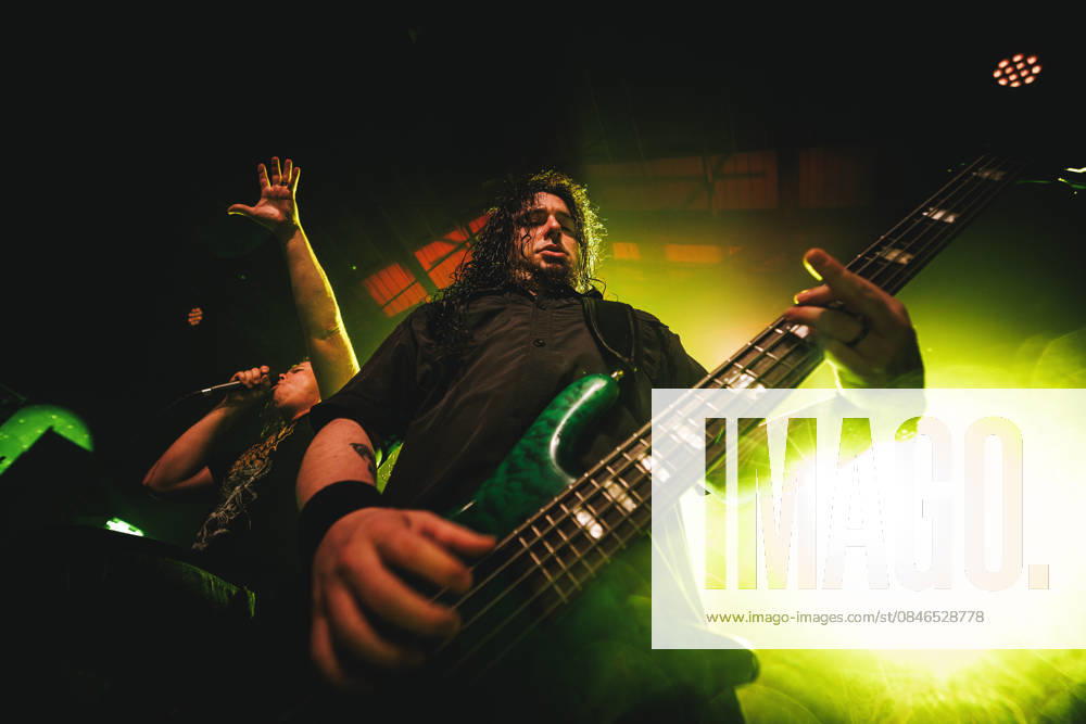 Cryptopsy live in Copenhagen, Denmark Copenhagen, Denmark. 30th, January 2026. The Canadian death and thrash metal band Cryptopsy performs a live concert at Pumpehuset in Copenhagen. Here bass player Olivier Pinard is seen live on stage. Denmark, Copenhagen