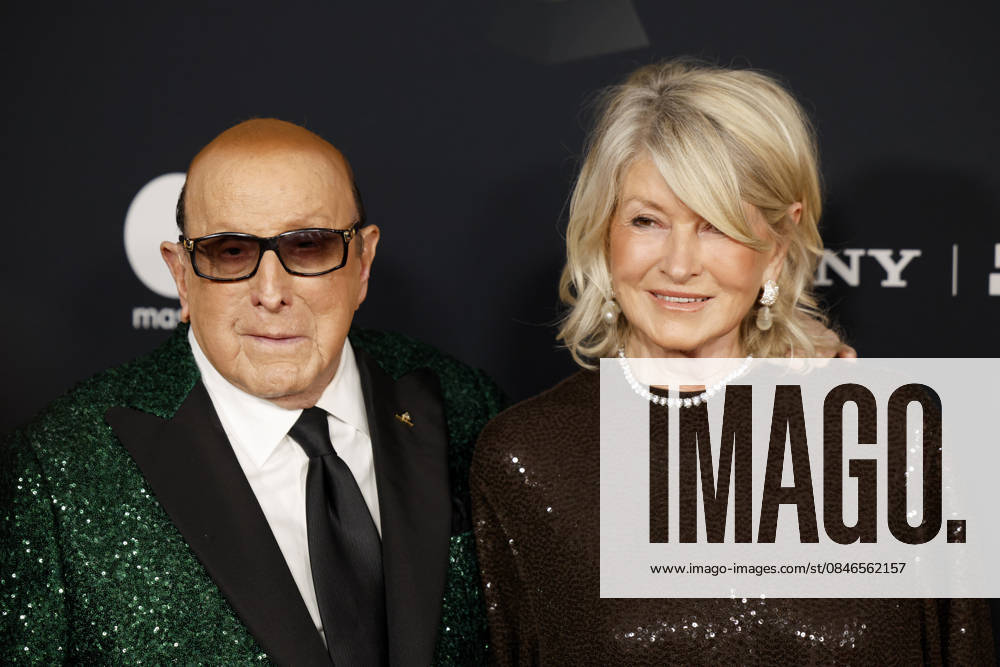 Clive Davis and Martha Stewart arrive on the red carpet for the Pre-Grammy Gala on the eve of the 68th Annual Grammy Awards in Los Angeles on Saturday, January 31, 2026. LAP20260131979 CAROLINExBREHMAN