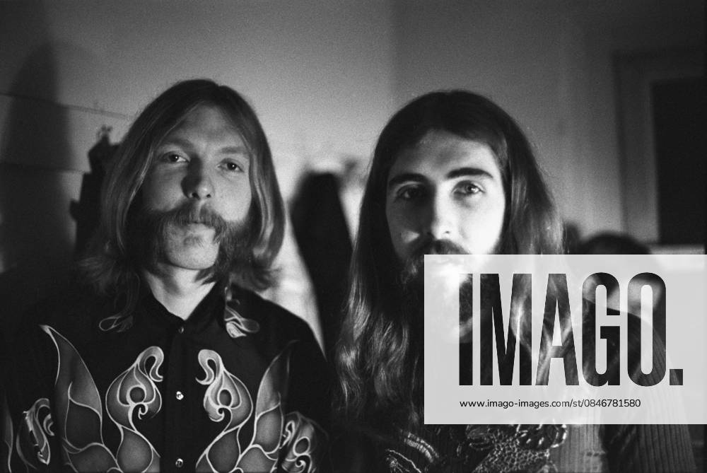 Duane Allman and Butch Trucks backstage at the Fillmore East in New York City circa 1969