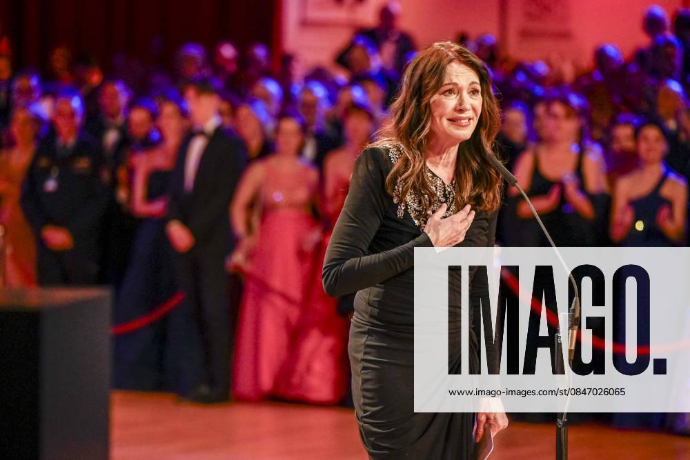 Iris Berben as a guest in the ballroom at the 100 Sepmper Opera Ball at the Semper Opera in Dresden on February 6, 2026 Saxony Germany