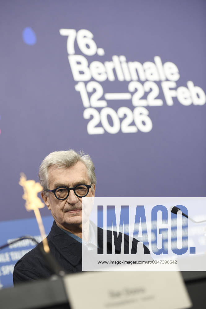 Wim Wenders at the press conference of the international jury at the Berlinale 2026 76 Berlin International Film Festival at the Hotel Grand Hyatt Berlin, 12 02 2026 Foto:xC.xNiehausx xFuturexImagex jury_6231