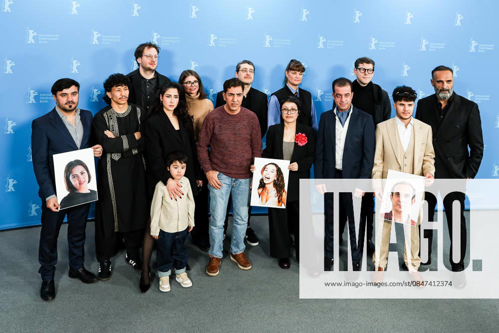 Berlin Berlinale, 76 Berlin International Film Festival 2026 Left Laila Mahmudi, Liam Hussaini, Anwar Hashimi Center, Shahrbanoo Sadat, Right Katja Adomeit and Team Photocall No Good Men Berlinale, 76 Berlin International Film Festival 2026 Press photo Roger Buerke