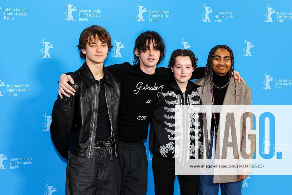 Berlin Berlinale, 76 Berlin International Film Festival 2026 Photo Call Sunny Dancer v left left , Conrad Khan, Earl Cave, Bella Ramsey, Jasmine Elcock Berlinale, 76 Berlin International Film Festival 2026, 13 02 2026 Press Photo Roger Buerke