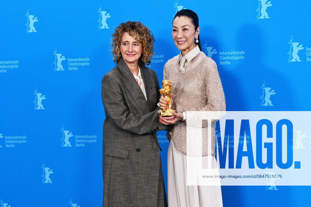 Berlinale International Film Festival Berlin Germany 76th Berlinale Berlin International Film Festival Tricia Tuttle poses with Michelle Yeoh Honorary Golden Bear trophy during a photocall at the 76th Berlinale International Film Festival Thomas Bohlen Starface 2026 02 13 453022 2026 02 13 Berlin Germany