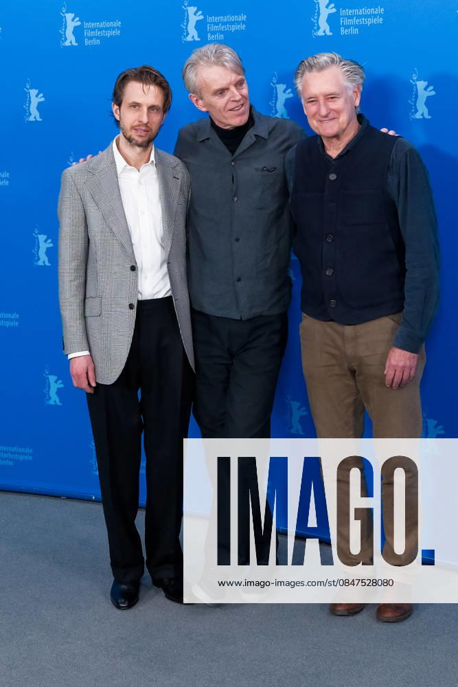 Photocall for Everybody Digs Bill Evans , Grand Hyatt Berlin, Berlin, Germany Anders Danielsen Lie, Grant Gee and Bill Pullman poses at the Photocall for Everybody Digs Bill Evans during Berlinale (Berlin Film Festival) at Grand Hyatt Berlin, Berlin, , Germany on 13 February 2026., Credit:Julie Edwards Avalon