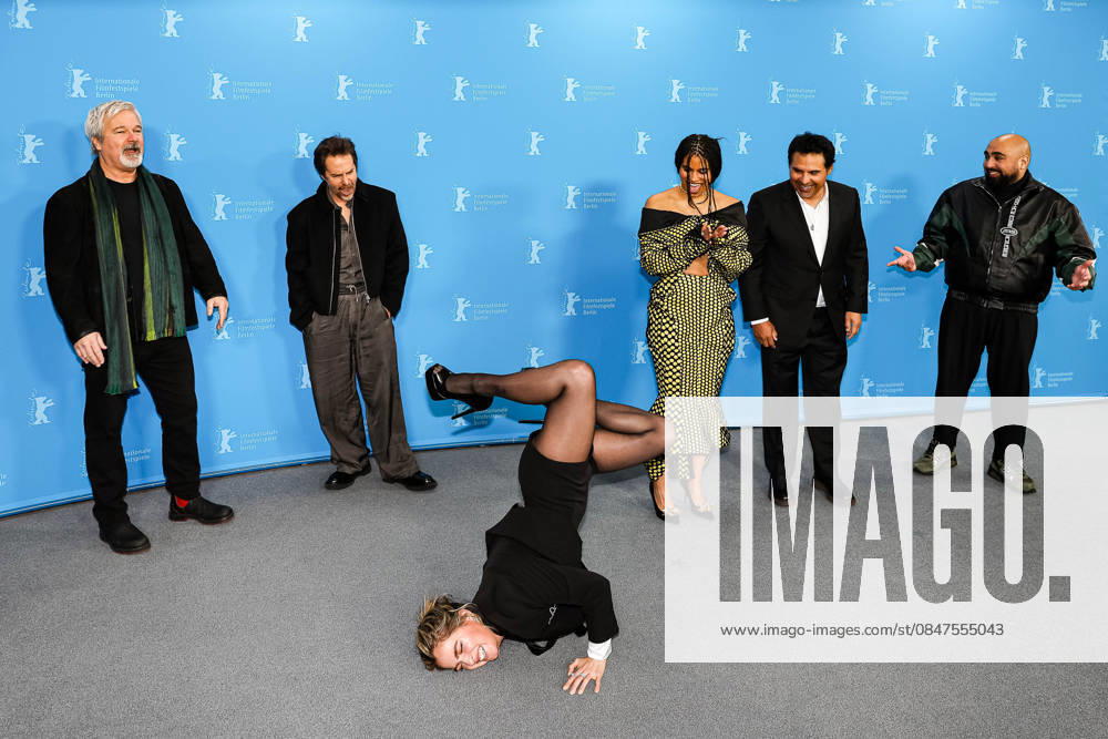 Berlin Berlinale, 76 Berlin International Film Festival 2026 Photo Call Fun shoot GOOD LUCK, HAVE FUN, DONT DIE Gore Verbinski Director Director Sam Rockwell Actor Actor Zazie Beetz Actress Actor Haley Lu Richardson Actress Actor on the floor Michael Pena Actor Actor Asim Chaudhry A