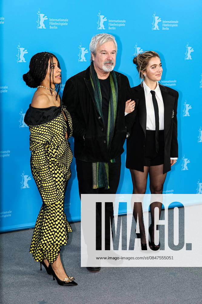 Berlin Berlinale, 76 Berlin International Film Festival 2026 Photo Call Fun shoot GOOD LUCK, HAVE FUN, DONT DIE Zazie Beetz Actress Actor Gore Verbinski Director Director Haley Lu Richardson Actress Actor Berlinale, 76 Berlin International Film Festival 2026, 13 02 2026 Press Photo Roger Buerke
