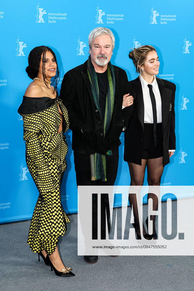Berlin Berlinale, 76 Berlin International Film Festival 2026 Photo Call Fun shoot GOOD LUCK, HAVE FUN, DONT DIE Zazie Beetz Actress Actor Gore Verbinski Director Director Haley Lu Richardson Actress Actor Berlinale, 76 Berlin International Film Festival 2026, 13 02 2026 Press Photo Roger Buerke
