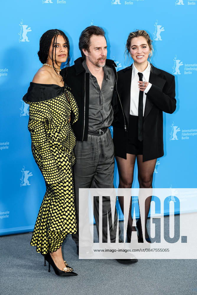 Berlin Berlinale, 76 Berlin International Film Festival 2026 Photo Call Fun shoot GOOD LUCK, HAVE FUN, DONT DIE Sam Rockwell Actor Actor Zazie Beetz Actress Actor Haley Lu Richardson Actress Actor Berlinale, 76 Berlin International Film Festival 2026, 13 02 2026 Press Photo Roger Buerke