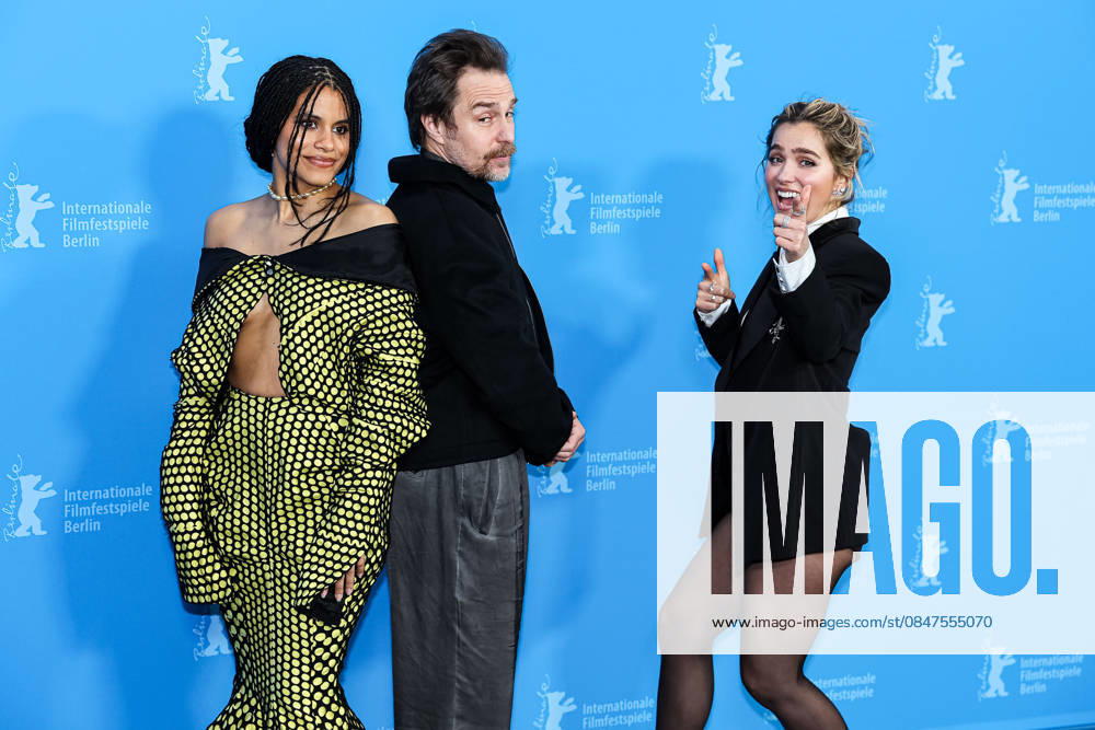 Berlin Berlinale, 76 Berlin International Film Festival 2026 Photo Call Fun shoot GOOD LUCK, HAVE FUN, DONT DIE Sam Rockwell Actor Actor Zazie Beetz Actress Actor Haley Lu Richardson Actress Actor Berlinale, 76 Berlin International Film Festival 2026, 13 02 2026 Press Photo Roger Buerke