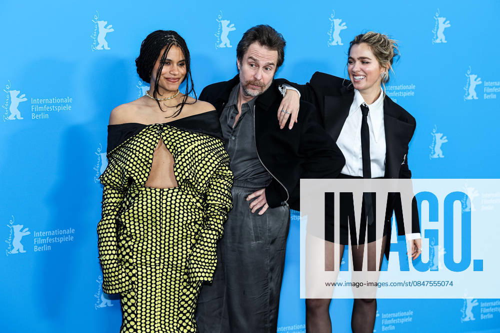 Berlin Berlinale, 76 Berlin International Film Festival 2026 Photo Call Fun shoot GOOD LUCK, HAVE FUN, DONT DIE Sam Rockwell Actor Actor Zazie Beetz Actress Actor Haley Lu Richardson Actress Actor Berlinale, 76 Berlin International Film Festival 2026, 13 02 2026 Press Photo Roger Buerke