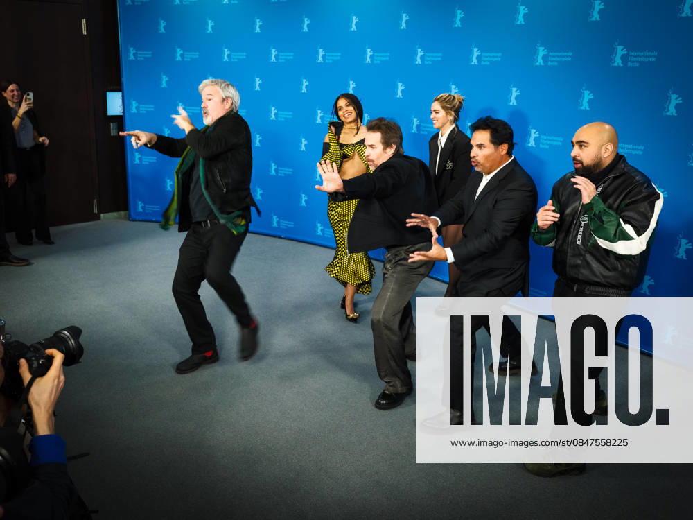 Photocall for Good Luck, Have Fun, Dont Die , Grand Hyatt Berlin, Berlin, Germany Gore Verbinski, Zazie Beetz, Haley Lu Richardson, Sam Rockwell, Michael Pena and Asim Chaudhry act out martial arts moves in front of the photographers at the Photocall for Good Luck, Have Fun, Dont Die during Berlinale (Berlin Film Festival) at Grand Hyatt Berlin, Berlin, , Germany on 13 February 2026., Credit:Julie Edwards Avalon